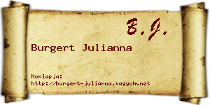 Burgert Julianna névjegykártya